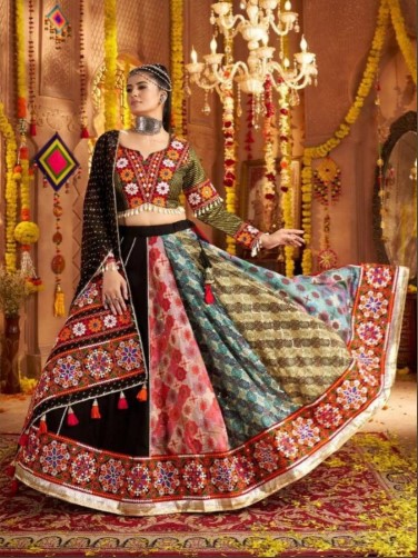 premium Multi Colors Raas Lehenga Choli